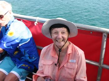 Mary Taylor on a snorkeling trip.